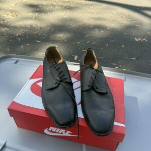 Express Black Leather Derby Dress Shoes